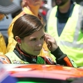Danica putting in ear plugs before the race2
