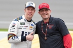 Brad Keselowski with pace car driver Darren McCarty (Red Wings)